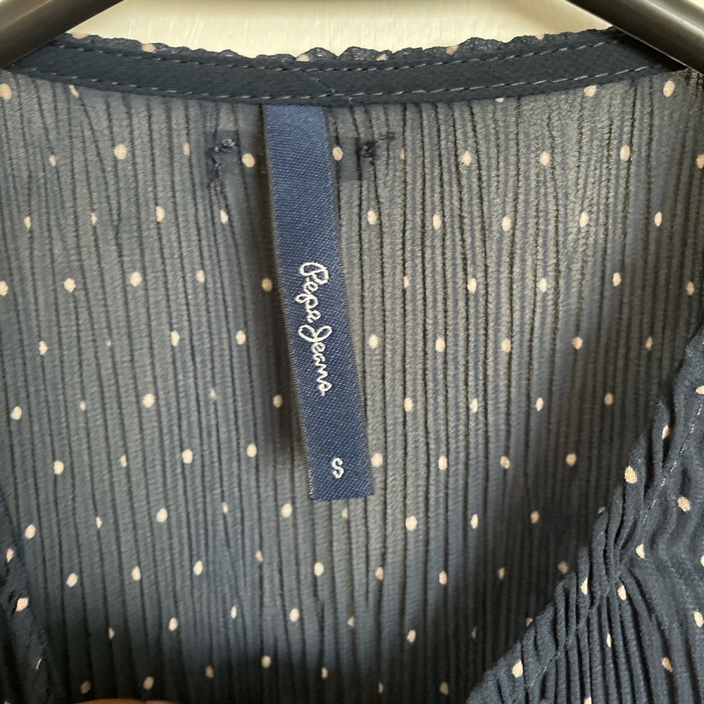 Pepe Jeans Polka Dot Long Sleeve Dress - Size S - Picture 5 of 12